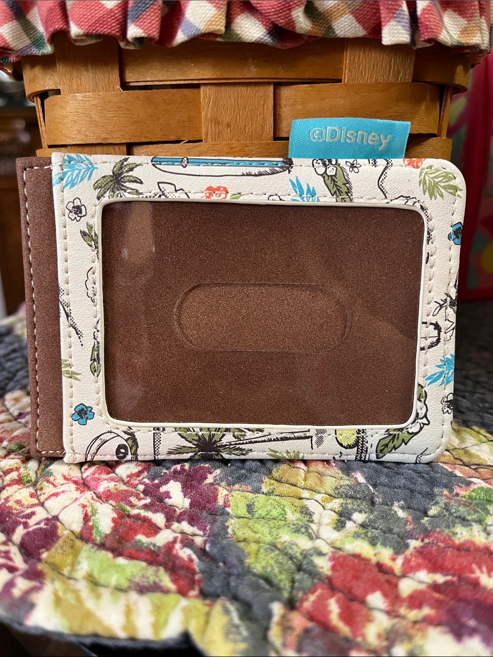 Disney ‘Stich’ Card Holder in Brown and Cream